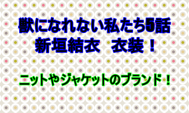 獣になれない私たち5話新垣結衣の衣装 ニットやジャケットのブランド しらしる