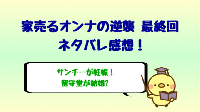 家売るオンナの逆襲最終回は北川景子 サンチー が妊娠 留守堂が結婚 しらしる