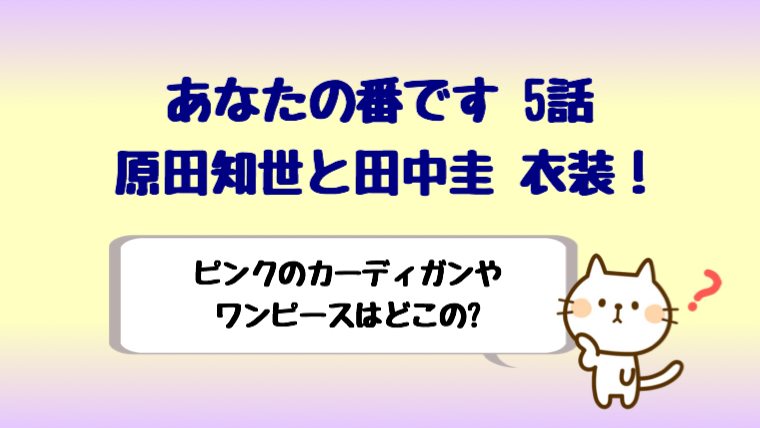 あなたの番です5話衣装 原田知世と田中圭の服のブランドはどこ しらしる